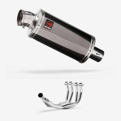 Lextek OP16 Dark Tint Stainless Exhaust System 250mm for Yamaha XJ6 Diversion (09-15)
