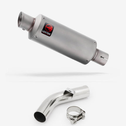 Lextek Matt Stainless Steel GP1 240mm Exhaust with Link Pipe for Honda VFR800 X Crossrunner (11-14)