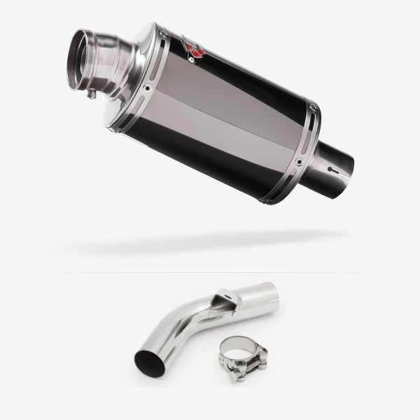 Lextek OP15 Dark Tint Stainless Exhaust 200mm with Link Pipe for Honda VFR800 X Crossrunner (11-14)