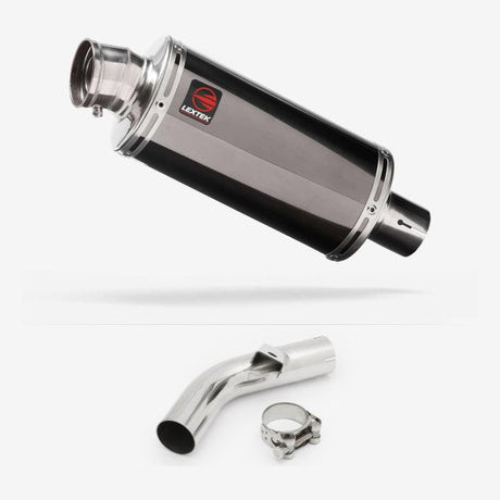 Lextek OP16 Dark Tint Stainless Exhaust 250mm with Link Pipe for Honda VFR800 X Crossrunner (11-14)