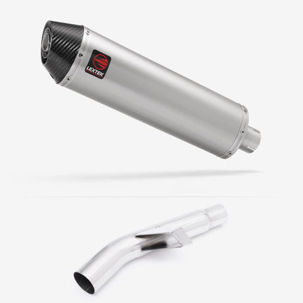 Lextek Brushed Stainless Steel RP1 400mm Exhaust with Link Pipe for Kawasaki Versys 1000 (15-18)