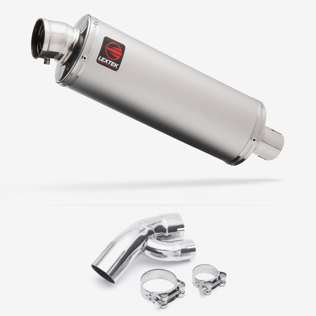 Lextek Matt Stainless Steel OP1 350mm Exhaust with Link Pipe for BMW S1000 XR (15-19)