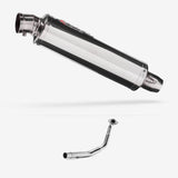 Lextek RR4 S/Steel Round Exhaust System 400mm for Lexmoto FMX 125