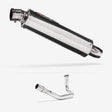 Lextek RR4 S/Steel Round Exhaust System 400mm for GY6 50cc (For 10inch Wheel)