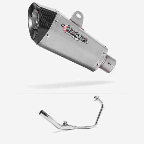 Lextek XP10 Matt S/Steel Exhaust System 210mm for Lexmoto XTR S 125