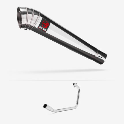 Lextek Polished Stainless Steel MP4 300mm Exhaust System for Lexmoto ZSX125
