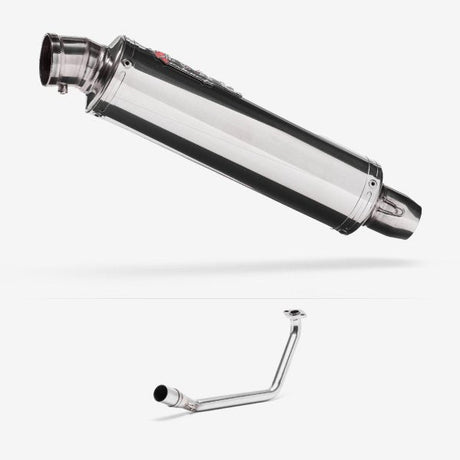 Lextek RR4 S/Steel Round Exhaust System 400mm for Honda SES 125-4 (05-15)