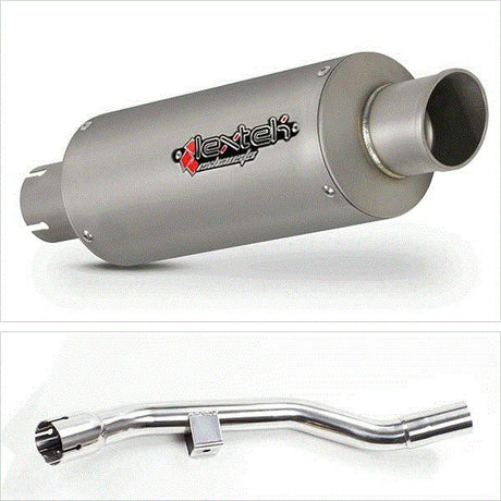 Lextek GP1 Matt S/Steel GP Stubby Exhaust System 240mm for Yamaha WR 125 R X (09-16)