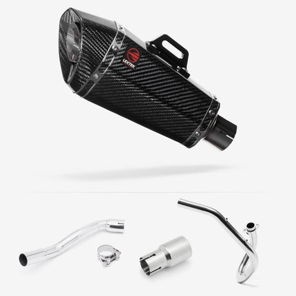 Lextek Carbon Fibre XP8C 210mm Exhaust System for Pulse XF250GY (06-15)