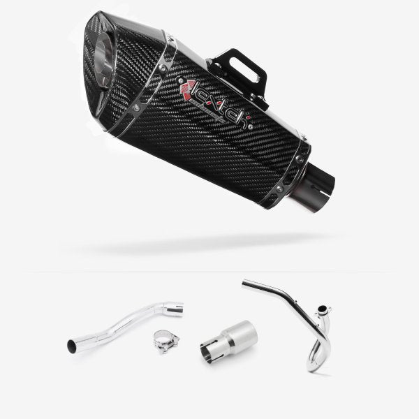 Lextek XP8C Carbon Fibre Exhaust System 210mm for Pulse XF250GY (06-15)