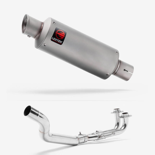 Lextek Matt Stainless Steel GP1 240mm Exhaust System for Yamaha T-Max 500 (01-11)