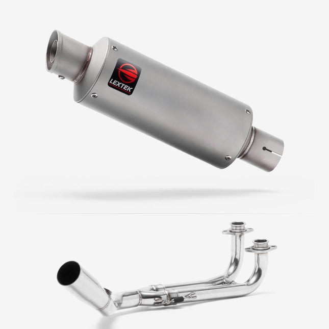 Lextek Matt Stainless Steel GP1 240mm Exhaust System for Yamaha T-Max 500/530 (12-17)