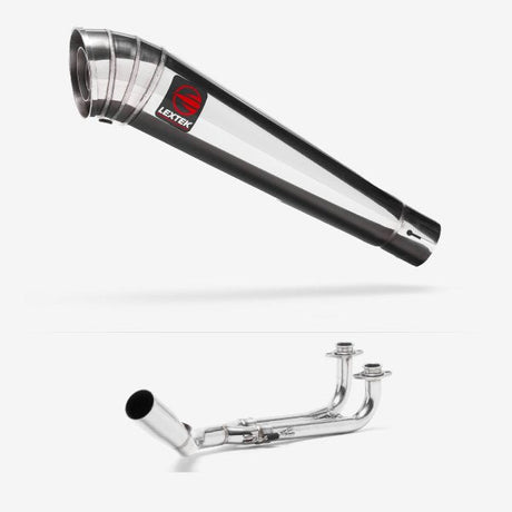 Lextek MP4 S/Steel Megaphone Exhaust System 300mm for Yamaha T-Max 530 (14-16)