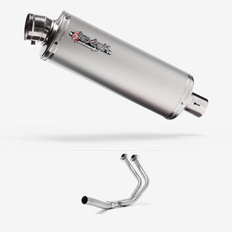 Lextek OP1 Matt S/Steel Exhaust System 350mm High Level for Yamaha MT-07/XSR 700 (14-22)