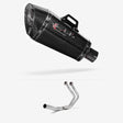 Lextek XP8C Carbon Fibre Exhaust System 210mm High Level for Yamaha MT-07/XSR 700 (14-22)
