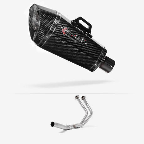 Lextek XP8C Carbon Fibre Exhaust System 210mm High Level for Yamaha MT-07/XSR 700 (14-22)