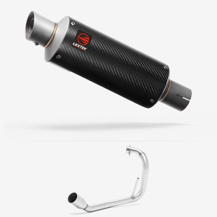 Lextek Carbon Fibre GP8C 240mm Exhaust System for Yamaha YZF-R125 (08-13)
