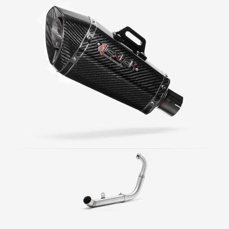 Lextek XP8C Carbon Fibre Exhaust System 210mm for Yamaha YZF-R125 / MT-125 (14-18)