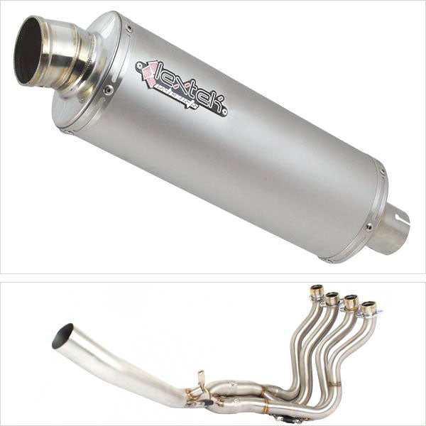 Lextek OP1 Matt S/Steel Exhaust System 350mm for Suzuki GSXR 1000 (12-16)