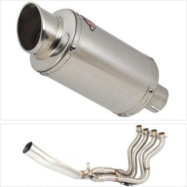 Lextek Stainless Steel YP4 Stubby Exhaust System 200mm for Suzuki GSXR 1000 (12-16)
