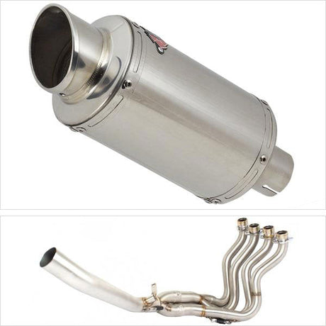 Lextek YP4 S/Steel Stubby Exhaust System 200mm for Suzuki GSXR 1000 (12-16)