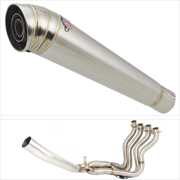 Lextek MP4 S/Steel Megaphone Exhaust System 300mm for Suzuki GSXR 1000 (12-16)