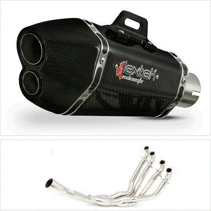 Lextek Carbon Fibre XP13C 210mm Exhaust System for Kawasaki ZX-10R Ninja (10-17)