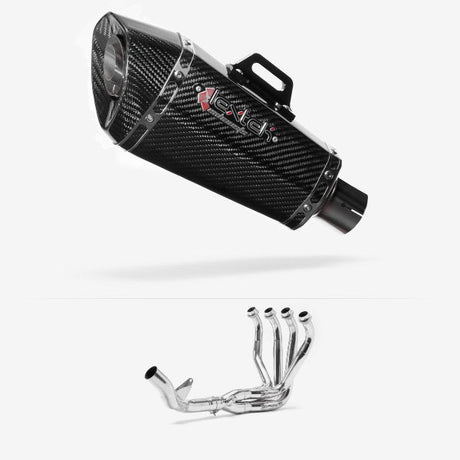 Lextek XP8C Carbon Fibre Exhaust System 210mm Single Sided for Kawasaki Z1000 (10-19)