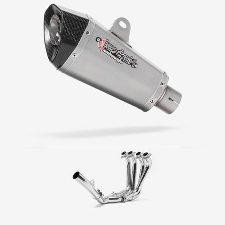 Lextek XP10 Matt S/Steel Exhaust System 210mm for Yamaha YZF R6 (06-16)