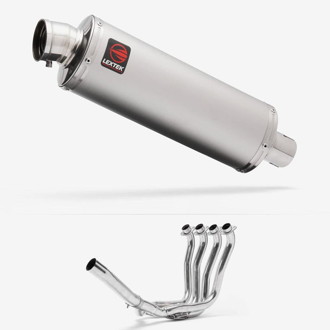 Lextek Matt Stainless Steel OP1 350mm Exhaust System for Suzuki GSXR 1000 (01-06)