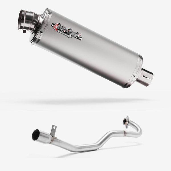 Lextek OP1 Matt S/Steel Exhaust System 350mm for Lexmoto Adrenaline (EFI) 125