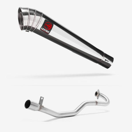 Lextek MP4 S/Steel Megaphone Exhaust System 300mm for Lexmoto Adrenaline (EFI) 125