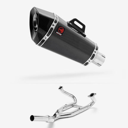 Lextek Carbon Fibre XP8C 210mm Exhaust System for BMW R 1200 GS (12-18) R 1200 R RS (14-18)