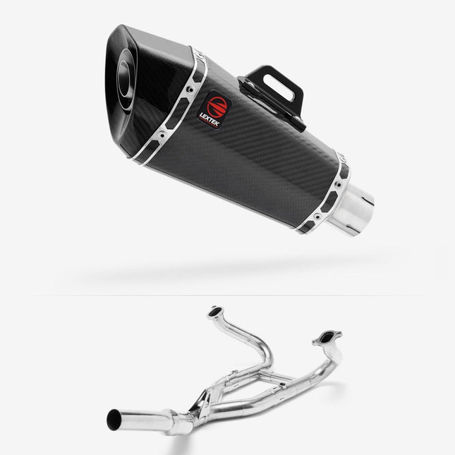 Lextek Carbon Fibre XP8C 210mm Exhaust System for BMW R 1200 GS (12-18) R 1200 R RS (14-18)