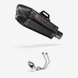 Lextek XP13C Carbon Fibre Exhaust System 210mm Low Level for Yamaha MT-07 Tracer (16-24)