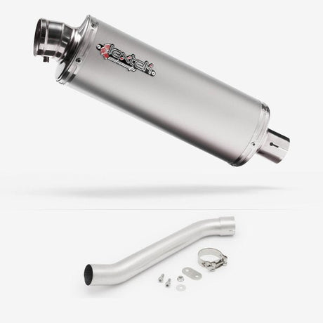 Lextek OP1 Matt S/Steel Exhaust 350mm with Link Pipes for Aprilia RSV 4 (09-14) Tuono (11-16)