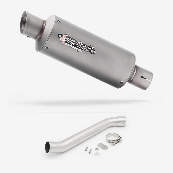 Lextek GP1 Matt S/Steel GP Stubby Exhaust 240mm with Link Pipes