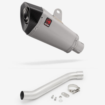 Lextek Matt Stainless Steel XP10 210mm Exhaust with Link Pipes