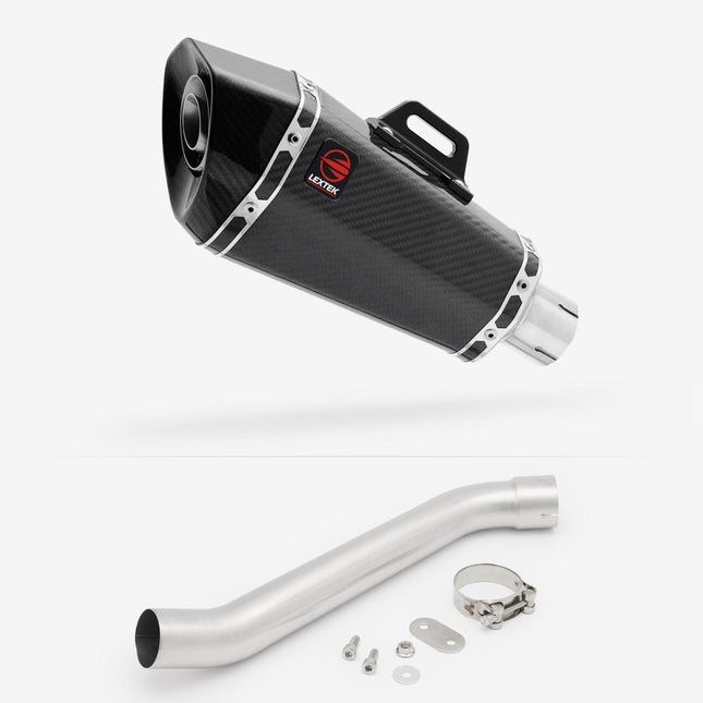 Lextek Carbon Fibre XP8C 210mm Exhaust with Link Pipes for Aprilia RSV 4 (09-14) Tuono (11-16)
