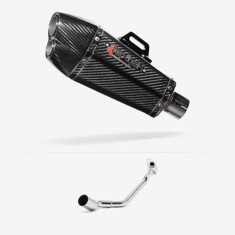 Lextek XP13C Carbon Fibre Exhaust System 210mm for Peugeot Speedfight 3 125 (09-16)