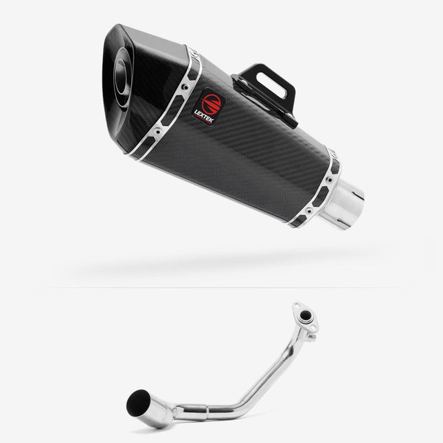 Lextek Carbon Fibre XP8C 210mm Exhaust System for Peugeot Speedfight 3 125 (09-16)