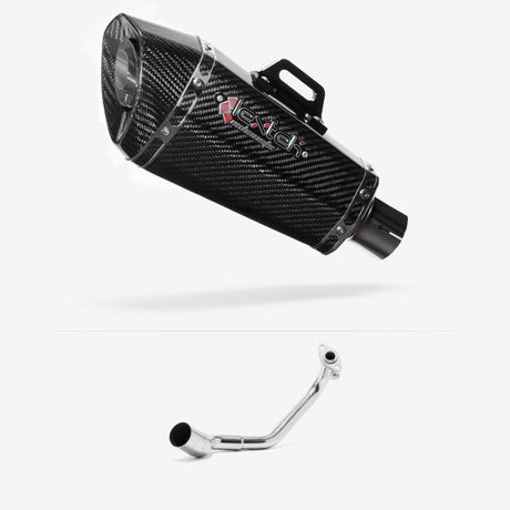 Lextek XP8C Carbon Fibre Exhaust System 210mm for Peugeot Speedfight 3 125 (09-16)