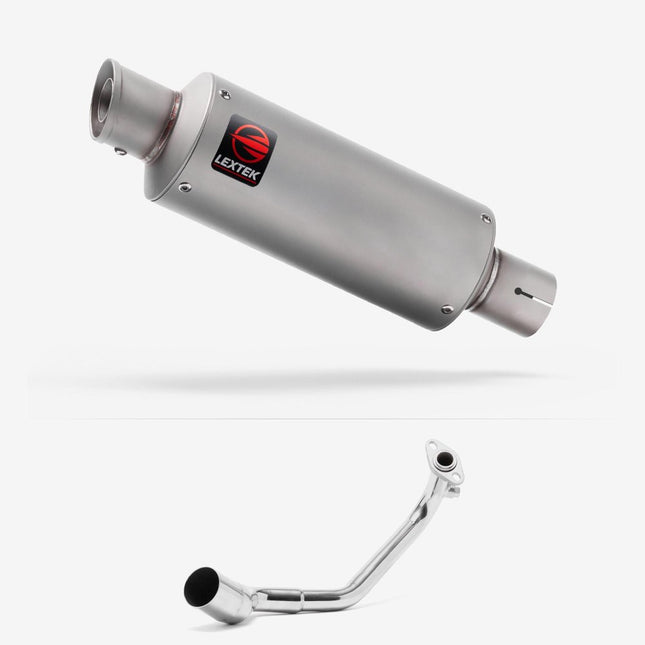 Lextek Matt Stainless Steel GP1 240mm Exhaust System for Peugeot Speedfight 3 125 (09-16)