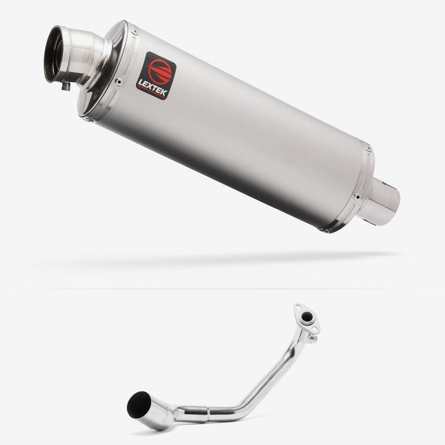 Lextek Matt Stainless Steel OP1 350mm Exhaust System for Peugeot Speedfight 3 125 (09-16)