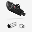 Lextek XP8C Carbon Fibre Exhaust 210mm with Link Pipe for Suzuki GSXR 1000 (12-22)