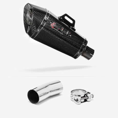 Lextek XP8C Carbon Fibre Exhaust 210mm with Link Pipe for Suzuki GSXR 1000 (12-22)