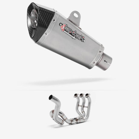 Lextek XP10 Matt S/Steel Exhaust System 210mm High Level for Yamaha MT-09 (13-20)