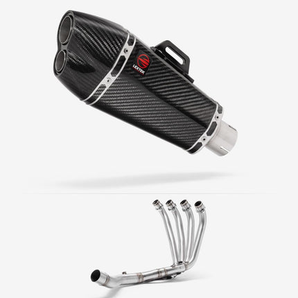 Lextek Carbon Fibre XP13C 210mm Exhaust System for Honda CBR650F/CB650F (14-18)