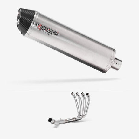Lextek RP1 Gloss S/Steel Oval Exhaust System 400mm for Honda CBR650F/CB650F (14-19)