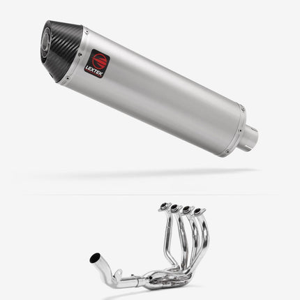 Lextek Brushed Stainless Steel RP1 400mm Exhaust System for Kawasaki Z800 (13-16)
